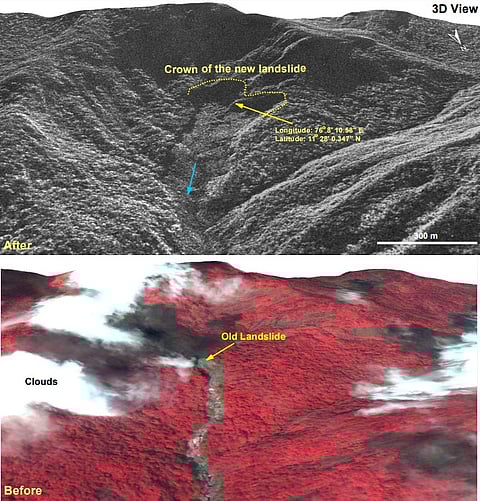 Wayanad landslides impact map